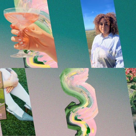 Billede af vores debutanter på farvede baggrund med deres bøger