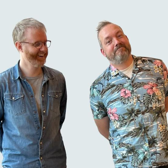 Portræt af Morten Raarup Jørgensen og Claus Jacobsen